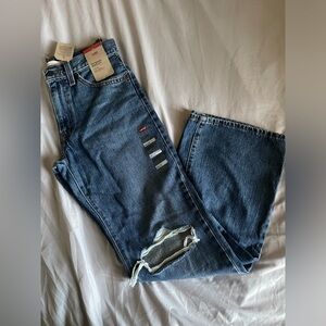 Levi's Blue ‘94 Baggy Boot Cut Jeans with Distressed Detail